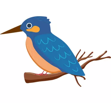 Muurzelfklevende sticker ijsvogel - TenStickers