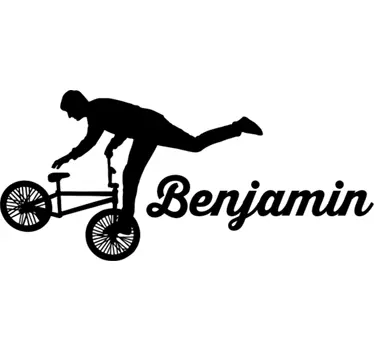 Muursticker woonkamer BMX fietser - TenStickers