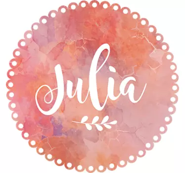 Naamsticker roze tekening effect - TenStickers