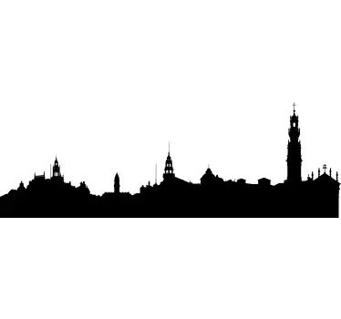 Porto Skyline Muursticker - TenStickers