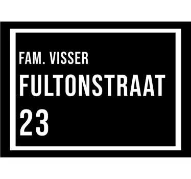 Muurstickers tekst familie naam en adres - TenStickers