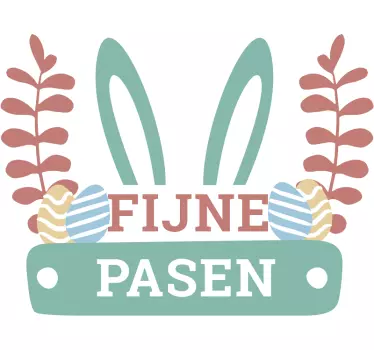 Stickers raam Fijne Pasen - TenStickers