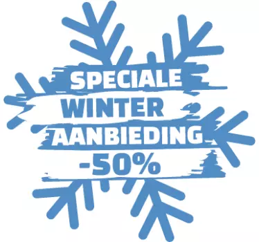 Reclame sticker speciale winter aanbieding - TenStickers