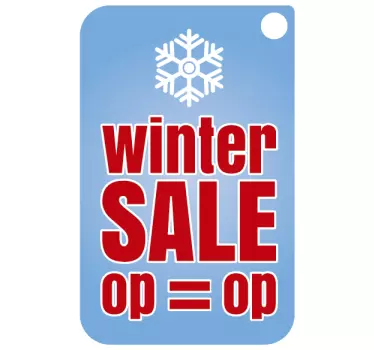 Reclame sticker winter sale op is op - TenStickers