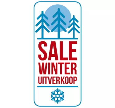 Reclame sticker winter uitverkoop - TenStickers