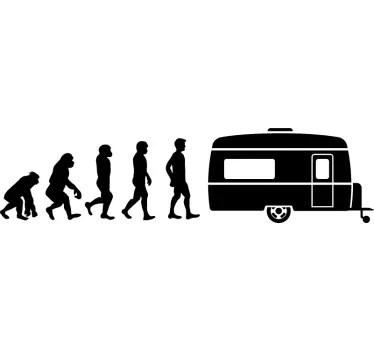 Camper sticker reizen evolutie - TenStickers