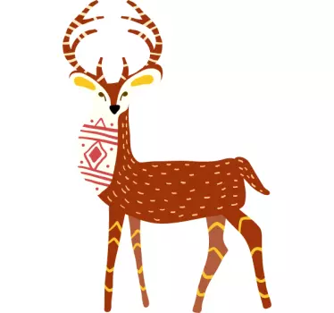 Rendier kerstmis sticker - TenStickers