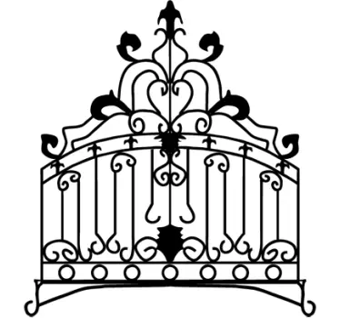 Rococo hoofdeind bed sticker - TenStickers