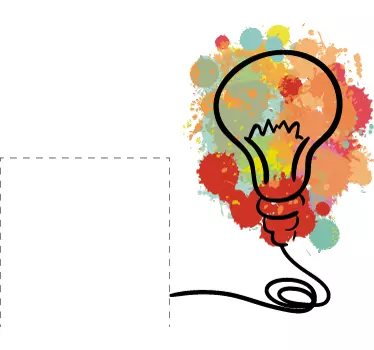 Schakelaarsticker gloeilamp vlekken - TenStickers