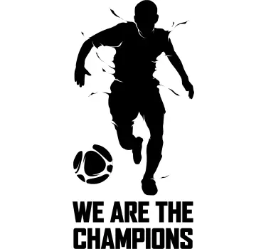 Muurstickers tienerkamer voetbal silhoutte - TenStickers