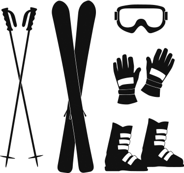 Ski wintersport sticker - TenStickers