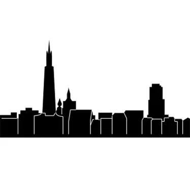 Skyline Antwerpen Muursticker - TenStickers