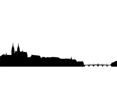 Skyline Basel Muursticker - TenStickers