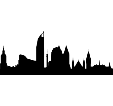 Skyline Den Haag stad Nederland sticker - TenStickers