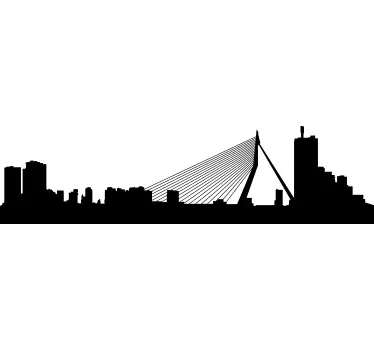 Skyline rotterdam sticker - TenStickers