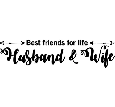Slaapkamer muursticker best friends for life - TenStickers
