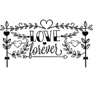 Ornament muursticker love forever - TenStickers
