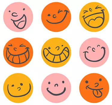 Smileys gekleurd sticker - TenStickers