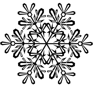 Sneeuwvlok kerstmis winter sticker - TenStickers