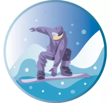 Snowboard muursticker bal - TenStickers