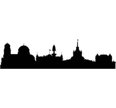 Sofia Bulgarije Skyline Muursticker - TenStickers
