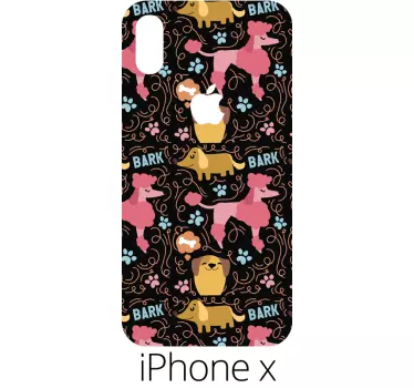 Speelse huisdierpatronen iPhone sticker - TenStickers