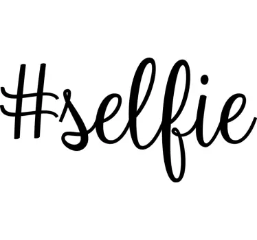 Spiegelsticker #selfie - TenStickers