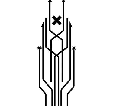 Sticker abstract circuit ontwerp - TenStickers