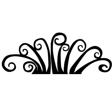 Sticker abstract hoofdeinde bed - TenStickers