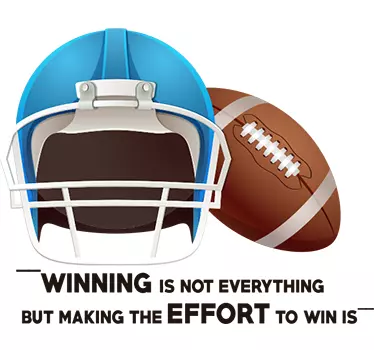 Sticker American football winning - TenStickers