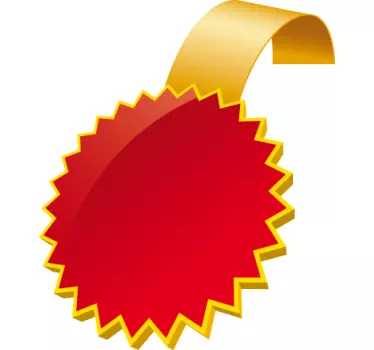 Sticker bedrijven cirkel met kartels - TenStickers