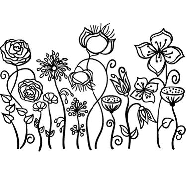 Sticker bloemen origineel - TenStickers