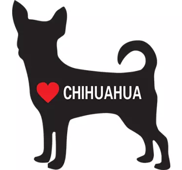 Sticker chihuahua liefde hart - TenStickers