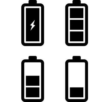 Sticker decoratie batterijen - TenStickers