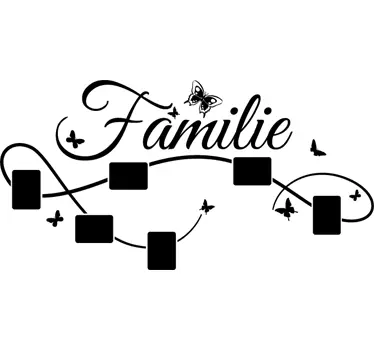 Muursticker woonkamer familie fotokader - TenStickers