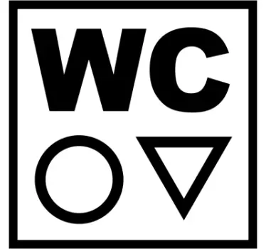 Deursticker aanwijzing WC - TenStickers