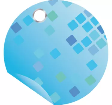 Sticker etiket cirkel blauw sale - TenStickers
