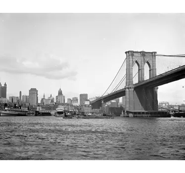 Sticker fotobehang Brooklyn Bridge New York - TenStickers