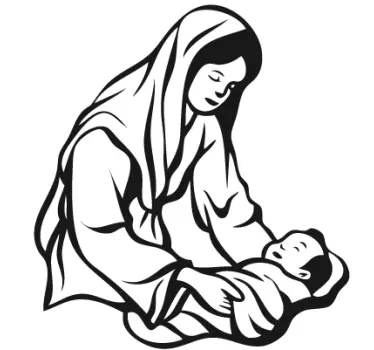 Sticker geboorte van Jezus - TenStickers