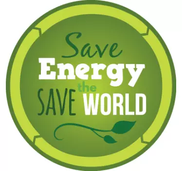 Sticker groene energie save the world - TenStickers