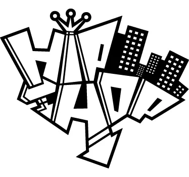 Sticker HipHop transparant - TenStickers