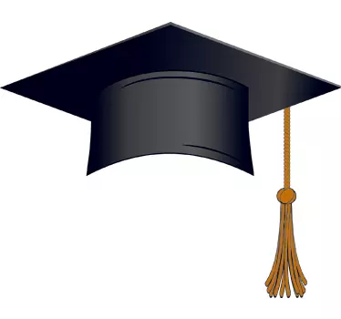 Sticker hoed afstuderen universiteit - TenStickers