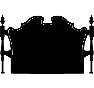 Sticker hoofdeinde bed hout - TenStickers