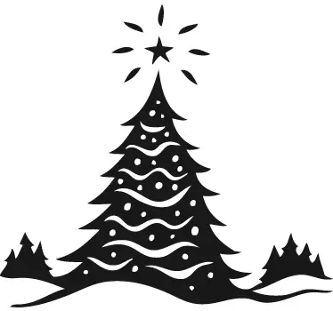 Sticker kerst ster winter - TenStickers