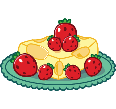 Sticker keuken kaas aardbeien dessert - TenStickers