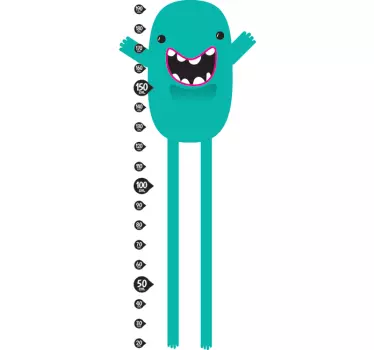 Sticker kinderkamer groeimeter monster - TenStickers