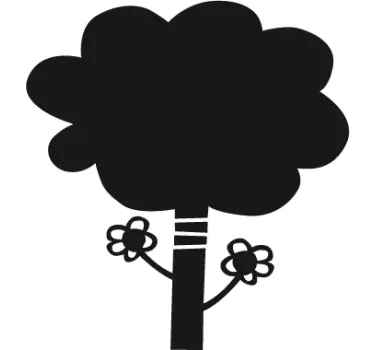 Sticker kinderkamer krijtbord boom - TenStickers