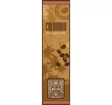Sticker koelkast columbia koffie - TenStickers