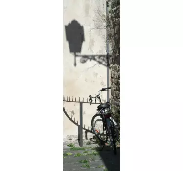 Sticker koelkast fiets straat - TenStickers