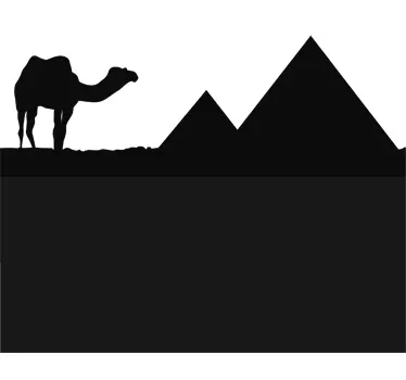 Krijtbord sticker egypte piramides - TenStickers